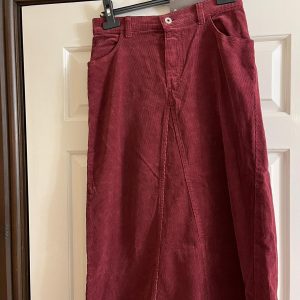 Burgundy Corduroy Skirt