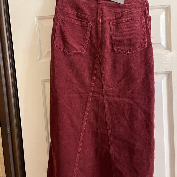 Burgundy Corduroy Skirt - Image 5
