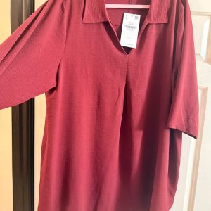YOURS Burgundy Top