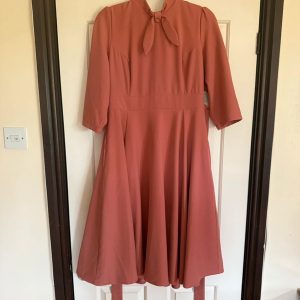 Salmon hearts & Roses dress