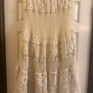 Cream crotchet skirt