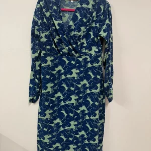 Navy and lime Patra dress