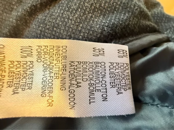 Charcoal and beige quilted shacket - Image 3