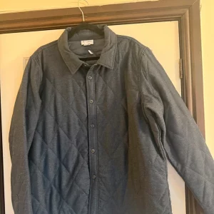 Charcoal and beige quilted shacket