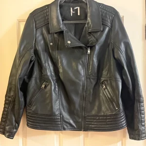 Black tu biker style jacket