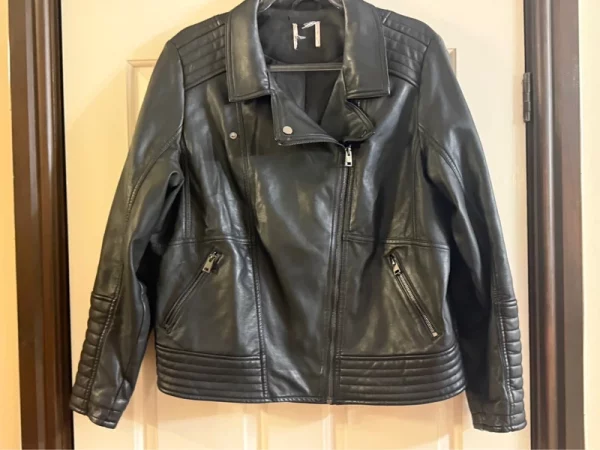 Black tu biker style jacket