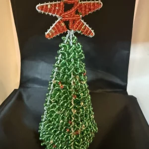 Miniature Christmas tree made from bead and wire