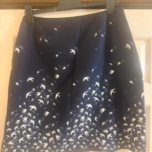 Navy and white Laura Ashley skirt
