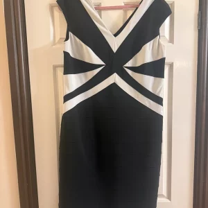Black and cream Alexon dress