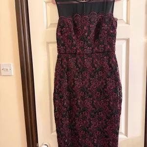 Burgundy and black monsoon dress