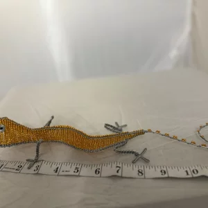 Vintage Handcrafted bead and wire lizard