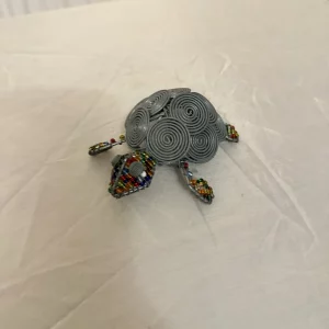 Metal and Bead Tortoise Figure Ornament