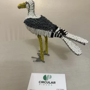 Bead and Wire Seagull Figure Ornament Desktop Decor